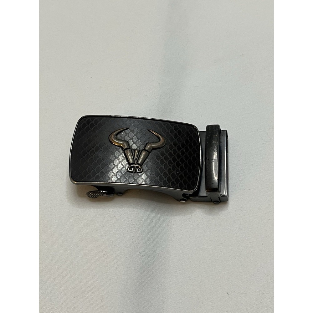 Belt Buckle Black Vintage Y2K Bullhead Design
